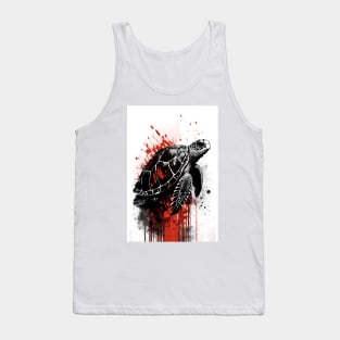 Sea Turtle Ink Painting Tank Top